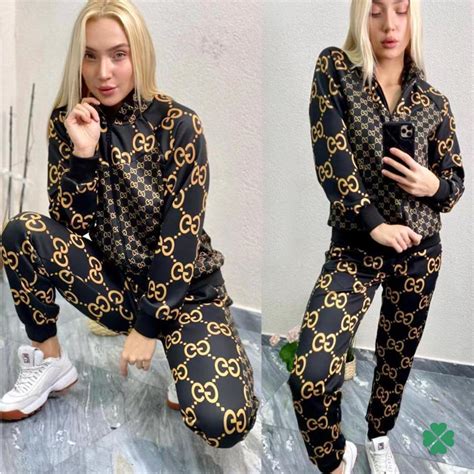 gucci tracksuit womens 2017|Gucci tracksuit joggers for women.